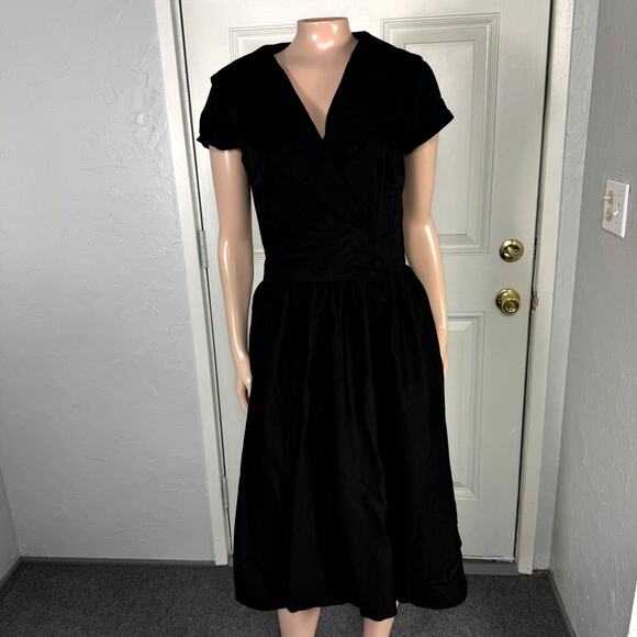 Pinup Couture Dresses & Skirts - Pinup Couture Womens Dress Large Retro Pinup Cotton Blend Collar S/S Stretch H7